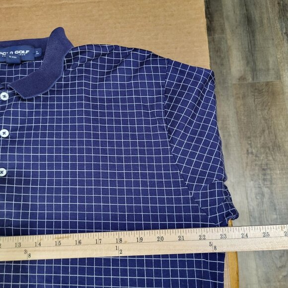 POLO GOLF Ralph Lauren Men's SZ L Polo Shirt Athleisure Navy Blue - Picture 6 of 7